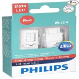 Philips 3157 Ultinon LED Bulb (Red)