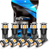 Marsauto 194 LED Light Bulbs Amber Yellow