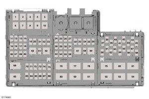 Ford Mustang (2015) - fuse box - power distribution box
