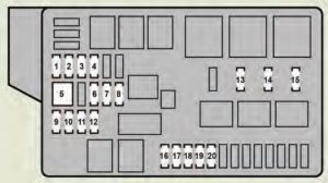 Lexus GS430 - fuse box - engine compartment (type B)
