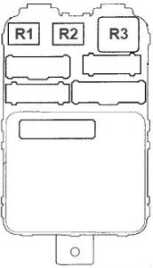 Acura MDX - fuse box diagram - Passenger's Under-dash Fuse/Relay Box` class=`size-medium wp-image-22805` height=`300` loading=`lazy` sizes=`(max-width: 176px) 100vw, 176px` src=`/uploads/772/47b/164/77247b164ed093f4a4aaec291c38f6af.jpg` srcset=`/uploads/772/47b/164/77247b164ed093f4a4aaec291c38f6af.jpg 176w,  300w` width=`176` />

<figcaption class=`wp-caption-text` id=`caption-attachment-22805`>Acura MDX &ndash; fuse box diagram &ndash; Passenger&rsquo;s Under-dash Fuse/Relay Box</figcaption>
</figure>

<table class=`table table-hover table-bordered` style=`width: 601px;`>
	<tbody>
		<tr>
			<td align=`center` style=`width: 25px;`><b>?</b></td>
			<td align=`center` style=`width: 25px;`><b>A</b></td>
			<td align=`center` style=`width: 541px;`><b>Component(s) or Circuit(s) Protected</b></td>
		</tr>
		<tr>
			<td align=`center` style=`width: 25px;`>1</td>
			<td align=`center` style=`width: 25px;`>30</td>
			<td style=`width: 541px;`>Moonroof motor</td>
		</tr>
		<tr>
			<td align=`center` style=`width: 25px;`>2</td>
			<td align=`center` style=`width: 25px;`>20</td>
			<td style=`width: 541px;`>Driver&rsquo;s power seat rear up-down motor, Driver&rsquo;s power seat recline motor, Driver&rsquo;s power seat control unit (with DPMS)</td>
		</tr>
		<tr>
			<td align=`center` style=`width: 25px;`>3</td>
			<td align=`center` style=`width: 25px;`>20</td>
			<td style=`width: 541px;`>Front passenger&rsquo;s Rower seat front up-down motor Front passenger&rsquo;s power seat slide motor</td>
		</tr>
		<tr>
			<td align=`center` style=`width: 25px;`>4</td>
			<td align=`center` style=`width: 25px;`>20</td>
			<td style=`width: 541px;`>Driver&rsquo;s power seat front up-down motor, Driver&rsquo;s power seat slide motor, Driver&rsquo;s power seat control unit (with DPMS)</td>
		</tr>
		<tr>
			<td align=`center` style=`width: 25px;`>5</td>
			<td align=`center` style=`width: 25px;`>20</td>
			<td style=`width: 541px;`>Front passenger&rsquo;s power seat rear up-down motor, Front passenger&rsquo;s power seat recline motor, Passenqer&rsquo;s multiplex control unit</td>
		</tr>
		<tr>
			<td align=`center` style=`width: 25px;`>6</td>
			<td align=`center` style=`width: 25px;`>10</td>
			<td style=`width: 541px;`>Daytime running lights control unit (Canada), OnStar control unit<sup>*3</sup></td>
		</tr>
		<tr>
			<td align=`center` style=`width: 25px;`>7</td>
			<td align=`center` style=`width: 25px;`>20</td>
			<td style=`width: 541px;`>Left rear window motor Moonroof open relay<sup>*1</sup>, Moonroof close relay<sup>*1</sup></td>
		</tr>
		<tr>
			<td align=`center` style=`width: 25px;`>8</td>
			<td align=`center` style=`width: 25px;`>20</td>
			<td style=`width: 541px;`>Front passenger&rsquo;s window motor</td>
		</tr>
		<tr>
			<td align=`center` style=`width: 25px;`>9</td>
			<td align=`center` style=`width: 25px;`>15</td>
			<td style=`width: 541px;`>Audio unit, Console accessory power socket, DVD player unit (with rear entertainment system), Front accessory power socket, Headphone jack assembly (with rear entertainment system), Multi-information display unit (without navigation system), Navigation display unit, Navigation unit, Optional cigarette lighter connector, Rear controller and screen (with rear entertainment system), Rearview camera control unit (with navigation system)</td>
		</tr>
		<tr>
			<td align=`center` style=`width: 25px;`>10</td>
			<td align=`center` style=`width: 25px;`>15</td>
			<td style=`width: 541px;`>A/T gear position indicator panel light, Audio unit light, Climate control unit light, Cruise control main switch light, Dash lights brightness controller, Driving position memory switch light, Driver&rsquo;s multiplex control unit, DVD player unit, Glove box light, Fog light switch light, Gauge assembly light, Hazard warning light switch light, Interior light switch light, Front parking lights, Left taillight, License plate light (left and right), Moonroof switch light, Multi-information display unit light, Navigation display unit light, Navigation unit, Optional connector T, Passenger&rsquo;s airbag cutoff indicator, Front side marker light, Right taillight, Seat heater switches light, Select/reset switch light, Taillight relay, Trailer lighting connector, VTM-4 lock switch light Ambient Iights<sup>*5</sup></td>
		</tr>
		<tr>
			<td align=`center` style=`width: 25px;`>11</td>
			<td align=`center` style=`width: 25px;`>10</td>
			<td style=`width: 541px;`>Cargo area light, Courtesy light, Multi-information display unit (without navigation system), Navigation display unit, Vanity mirror lights, Rear individual map light, Front individual map light/HomeLink Footwell lights<sup>*5</sup>, TPMS control unit<sup>*2</sup></td>
		</tr>
		<tr>
			<td align=`center` style=`width: 25px;`>12</td>
			<td align=`center` style=`width: 25px;`>20</td>
			<td style=`width: 541px;`>Passenger&rsquo;s multiplex control unit</td>
		</tr>
		<tr>
			<td align=`center` style=`width: 25px;`>13</td>
			<td align=`center` style=`width: 25px;`>7.5</td>
			<td style=`width: 541px;`>Automatic lighting control unit, Door multiplex control unit, Driver&rsquo;s power seat control unit (with DPMS), Driver&rsquo;s multiplex control unit, Driving position memory switch indicator, Gauge assembly, Immobilizer control unit-receiver, Immobilizer indicator, Keyless receiver unit, Navigation unit, Passenqer&rsquo;s multiplex control unit, Rearview camera control unit (with navigation), Security indicator</td>
		</tr>
		<tr>
			<td align=`center` style=`width: 25px;`>14</td>
			<td align=`center` style=`width: 25px;`>20</td>
			<td style=`width: 541px;`>Seat heaters</td>
		</tr>
		<tr>
			<td align=`center` style=`width: 25px;`>15</td>
			<td align=`center` style=`width: 25px;`>7.5</td>
			<td style=`width: 541px;`>Door multiplex control unit, Power window control unit, Moonroof open relay<sup>*5</sup>, Moonroof close relay<sup>*5</sup></td>
		</tr>
		<tr>
			<td align=`center` style=`width: 25px;`>16</td>
			<td align=`center` style=`width: 25px;`>20</td>
			<td style=`width: 541px;`>Right rear window motor</td>
		</tr>
		<tr>
			<td colspan=`3` style=`width: 25px;`>*1: &rsquo;03 model<br />
			*2: &rsquo;04 model<br />
			*3: &rsquo;05-06 models<br />
			*4: &rsquo;03-04 models<br />
			*5: &rsquo;04-06 models</td>
		</tr>
	</tbody>
</table>

<p><b>View of back side</b></p>

<figure aria-describedby=`caption-attachment-22807` class=`wp-caption alignnone` id=`attachment_22807` style=`width: 172px`><img alt=`Acura MDX - fuse box diagram - Passenger's Under-dash Fuse/Relay Box (back side)