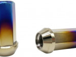 Rison Titanium Open End Lug Nuts (M14x1.25, Burnt Blue)